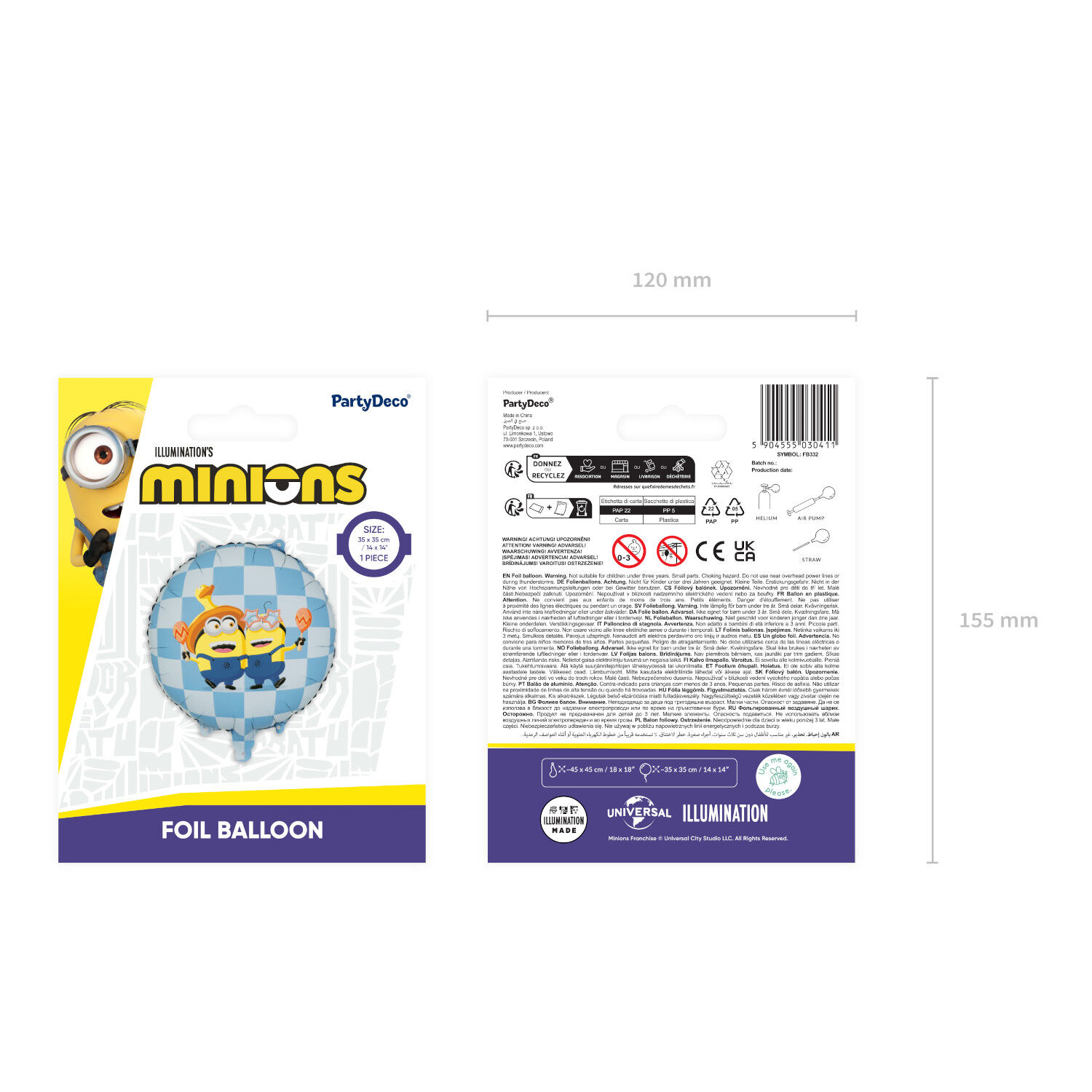 Folienballon Rund Minions - 35 � 35 cm Bild 4