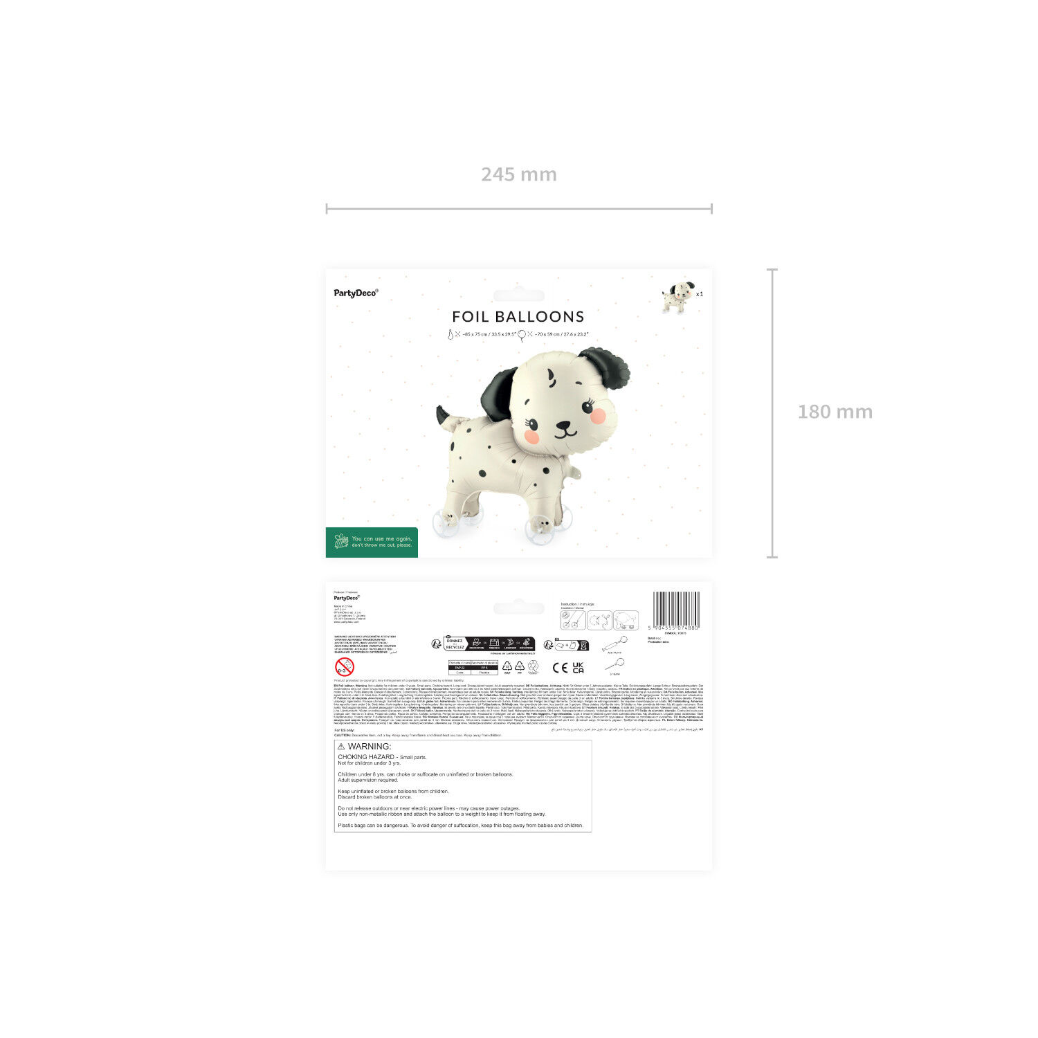 Folienballon Hund auf R�dern - 70 � 59 cm Bild 3