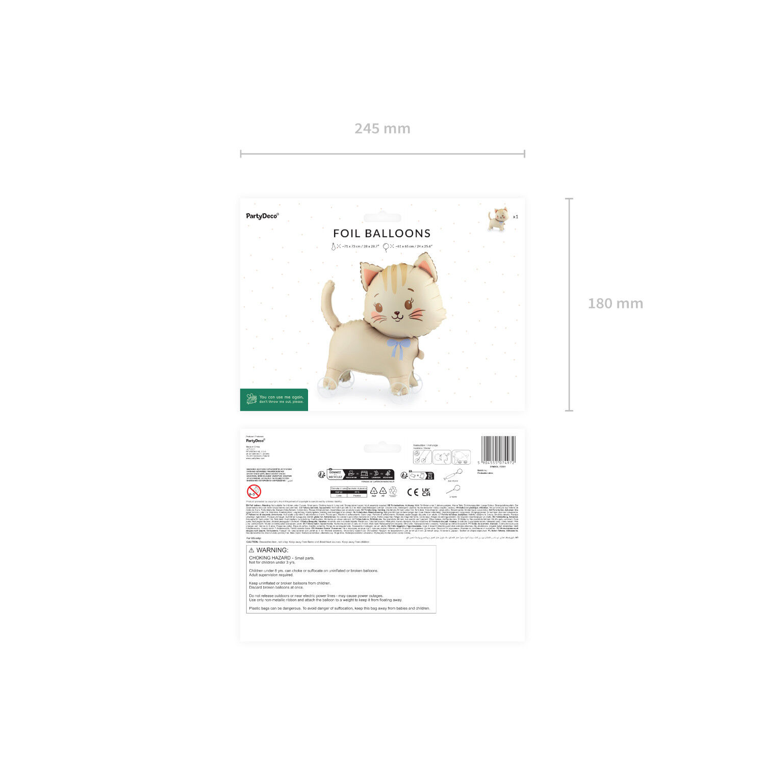 Folienballon Katze auf R�dern - 61 � 65 cm Bild 3
