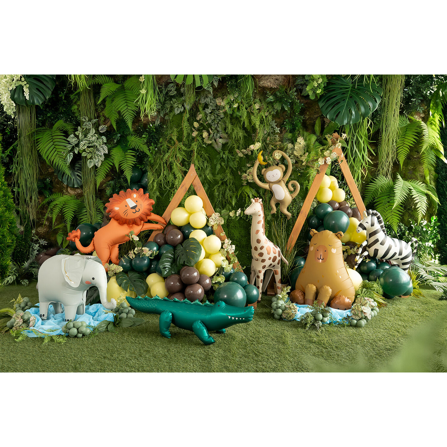 Stehender Folienballon Krokodil - 126 � 36 cm, Gr�n Bild 3