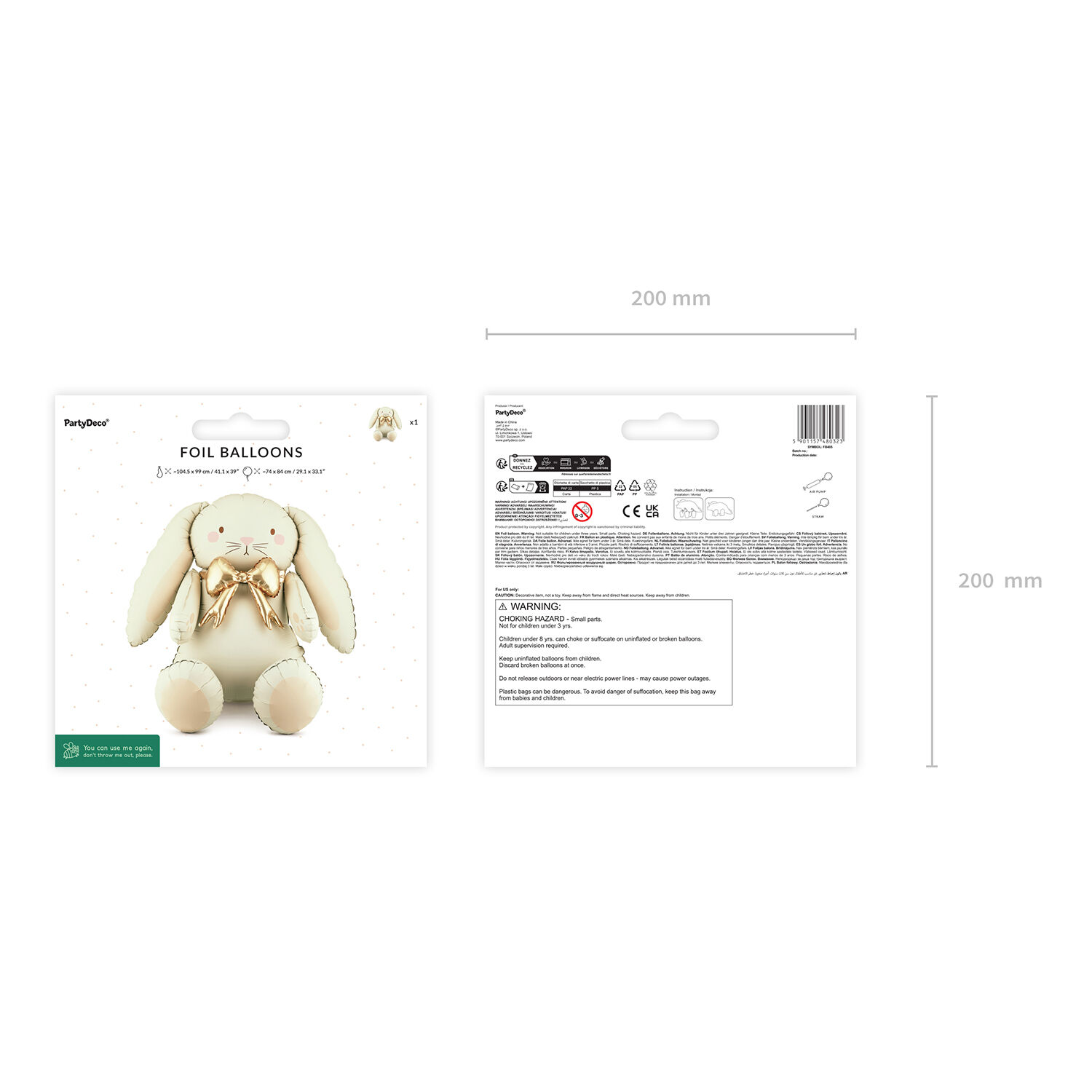 Folienballon Hase - 74 � 84 cm Bild 4