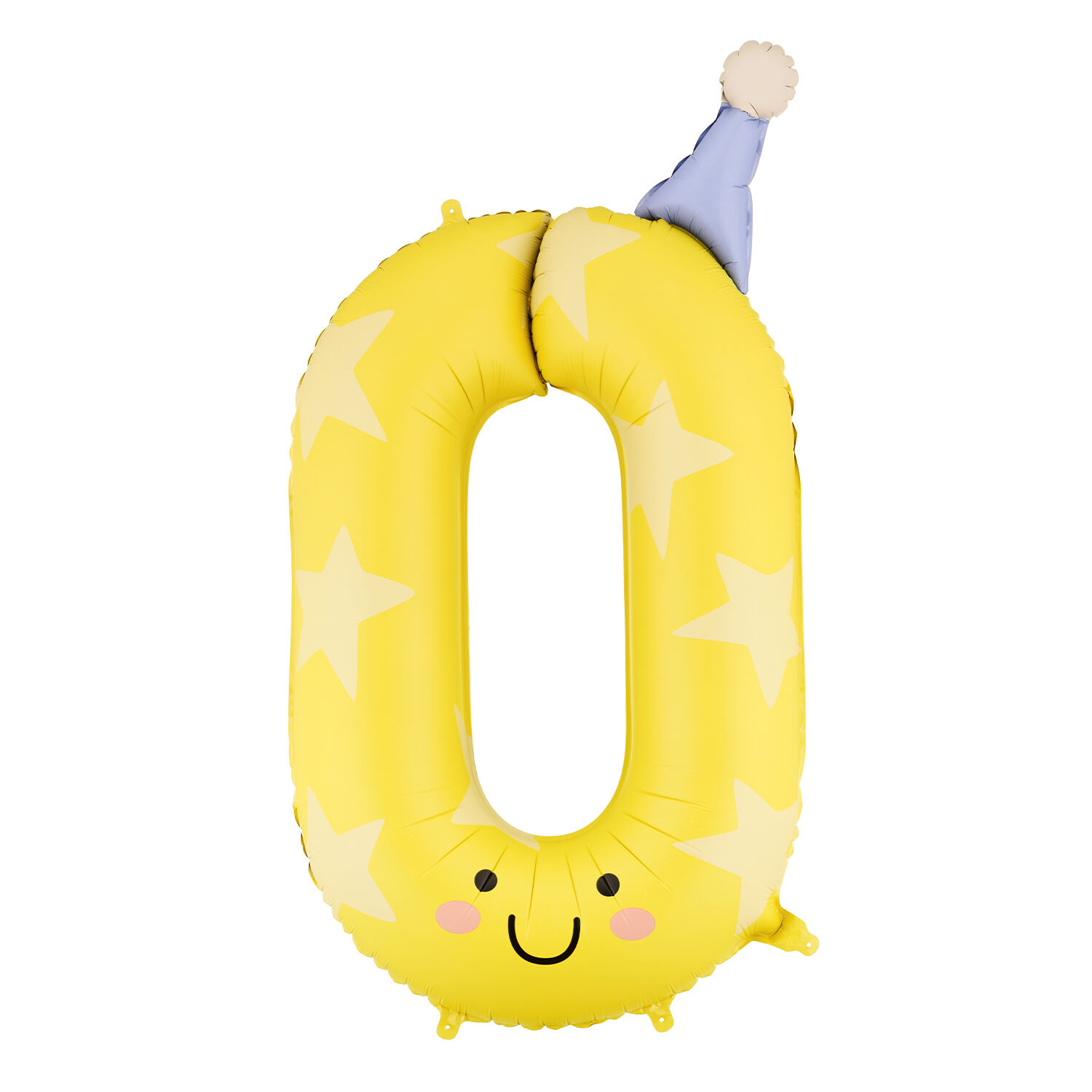Folienballon Zahl 0 - 86 cm - Gelb