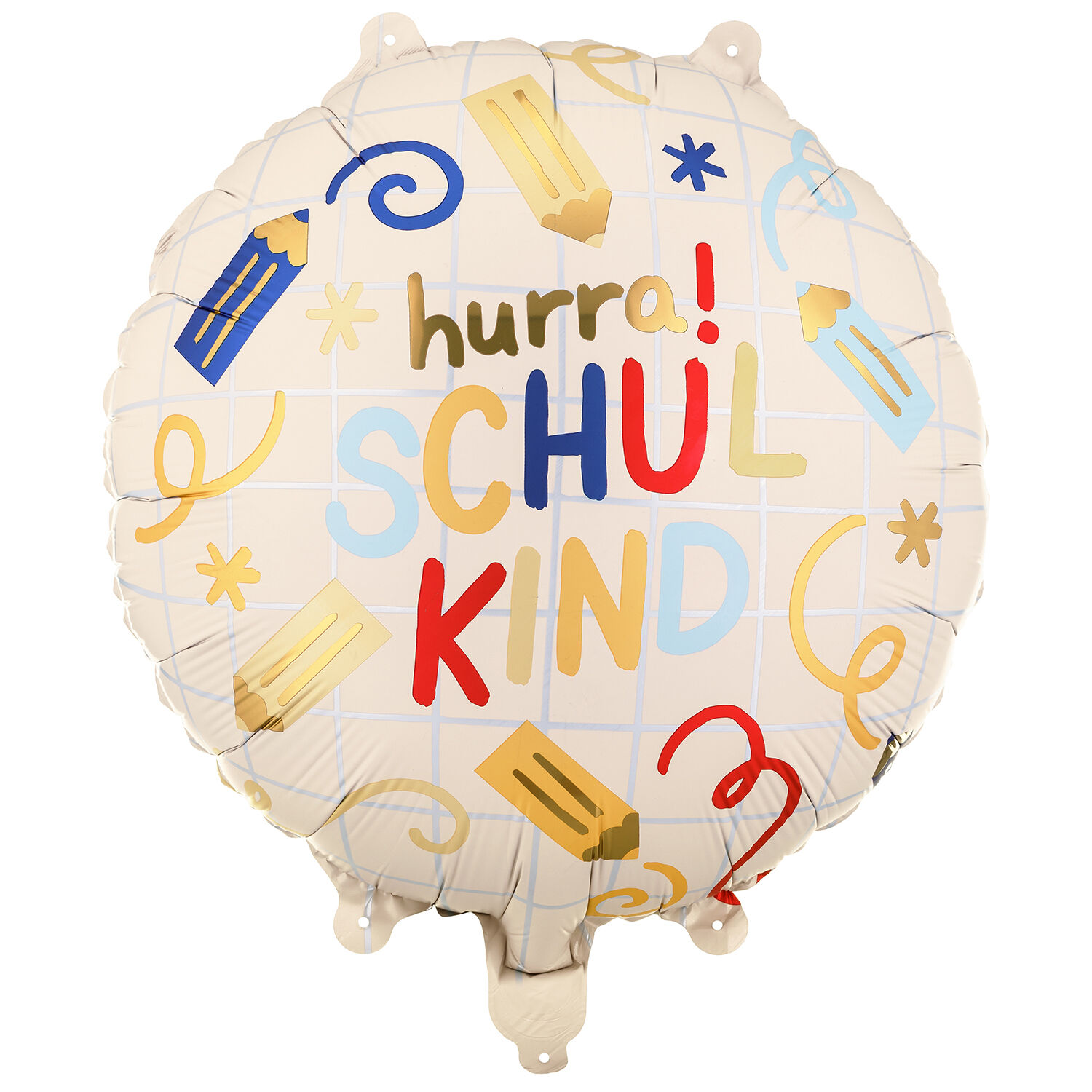 Folienballon Hurra Schulkind - 45 cm
