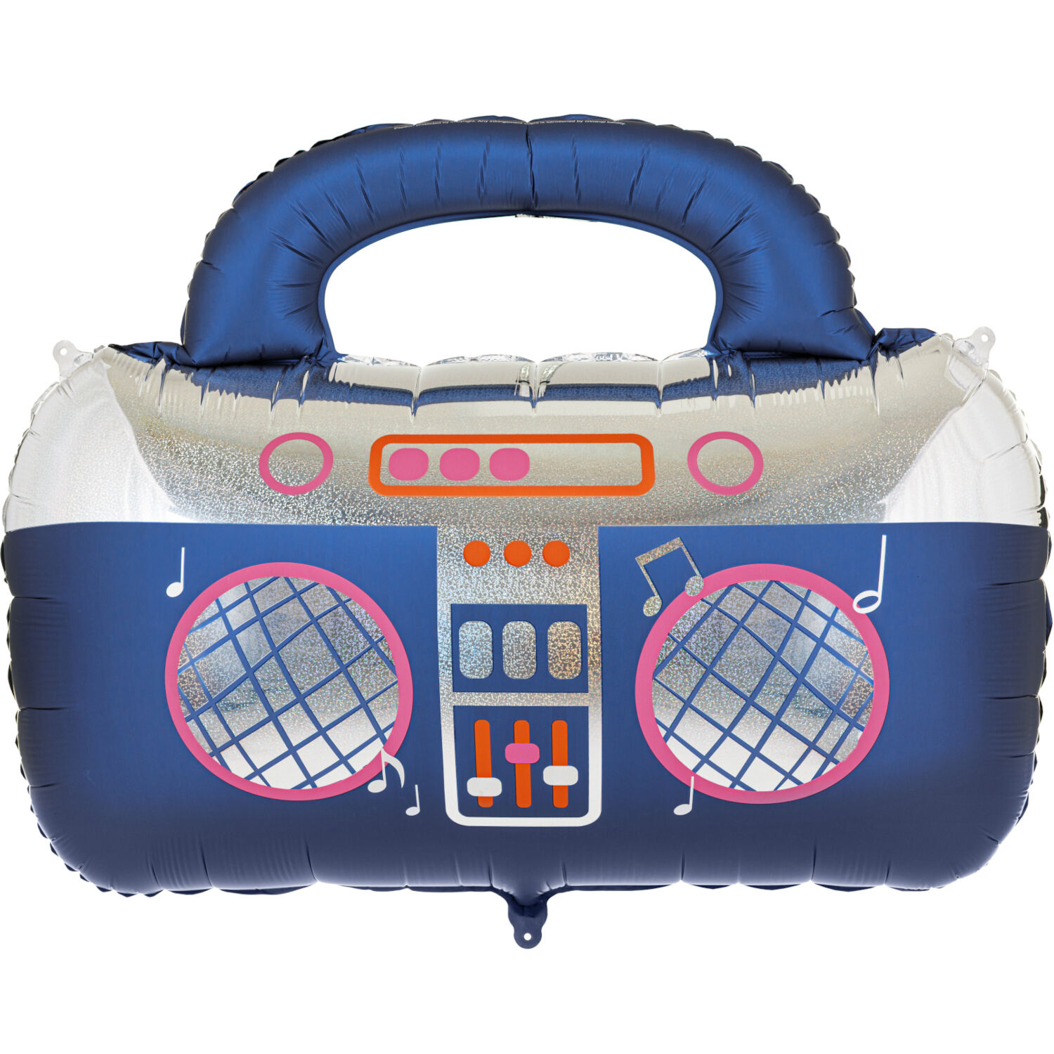 Folienballon Boombox - 98 � 70,5 cm, dunkelblau