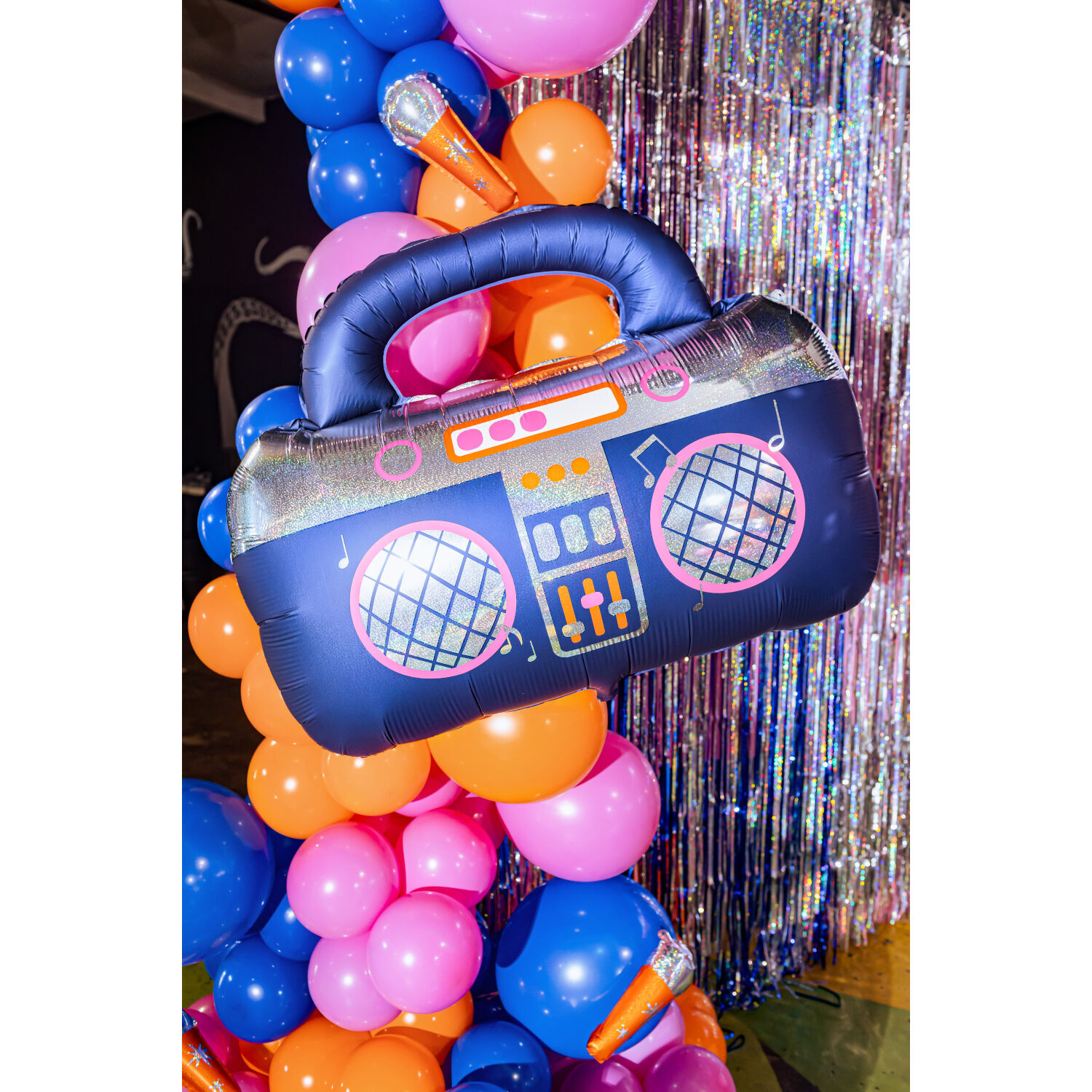 Folienballon Boombox - 98 � 70,5 cm, dunkelblau Bild 2