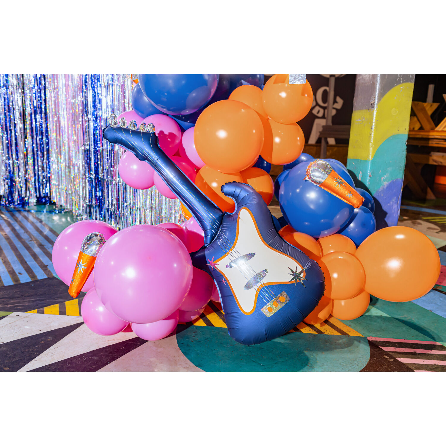 Folienballon Gitarre - 41 � 105 cm, dunkelblau Bild 2