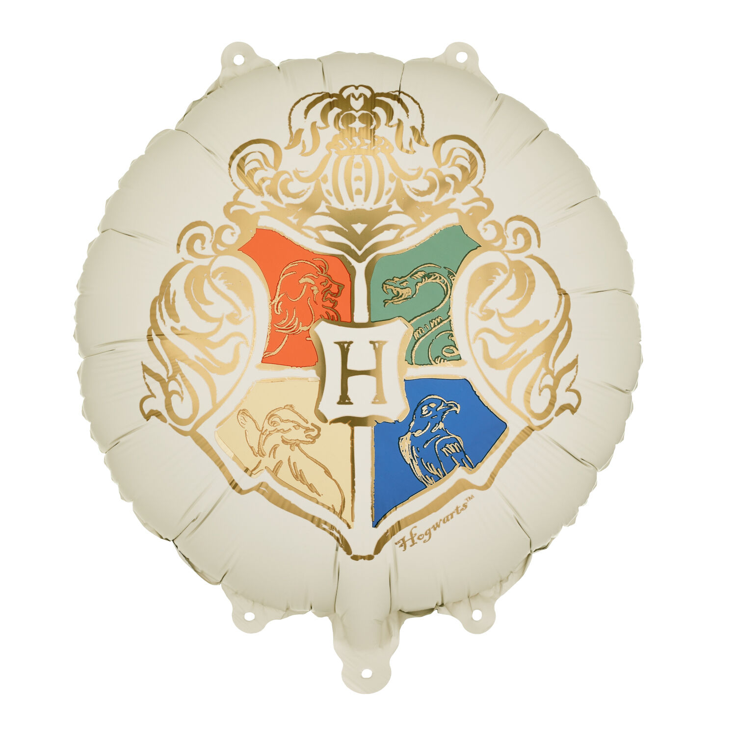 Folienballon Harry Potter Hogwarts-Wappen, 35 cm, beige
