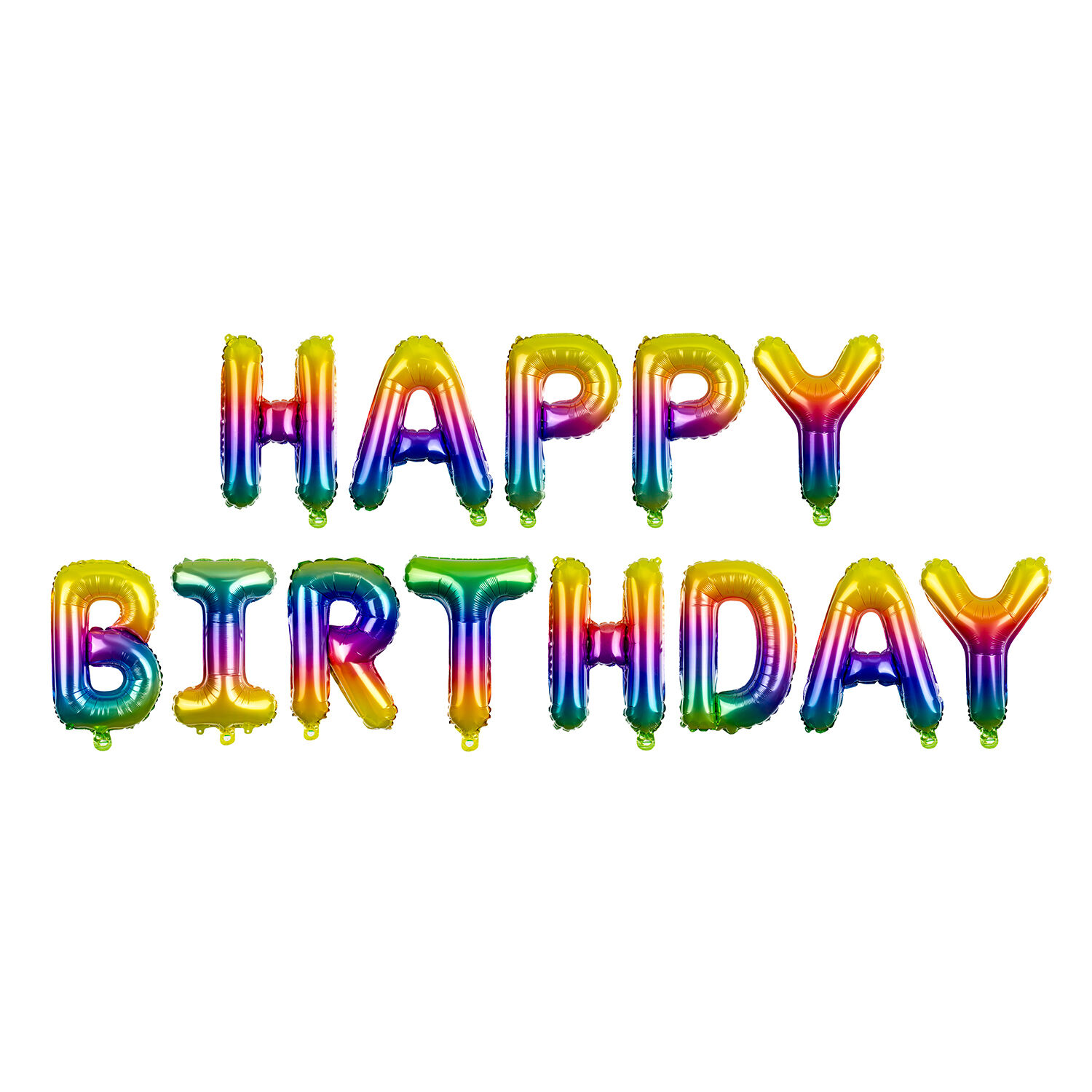 Folienballon Schriftzug Happy Birthday / Geburtstag - 340 � 35 cm - Regenbogen
