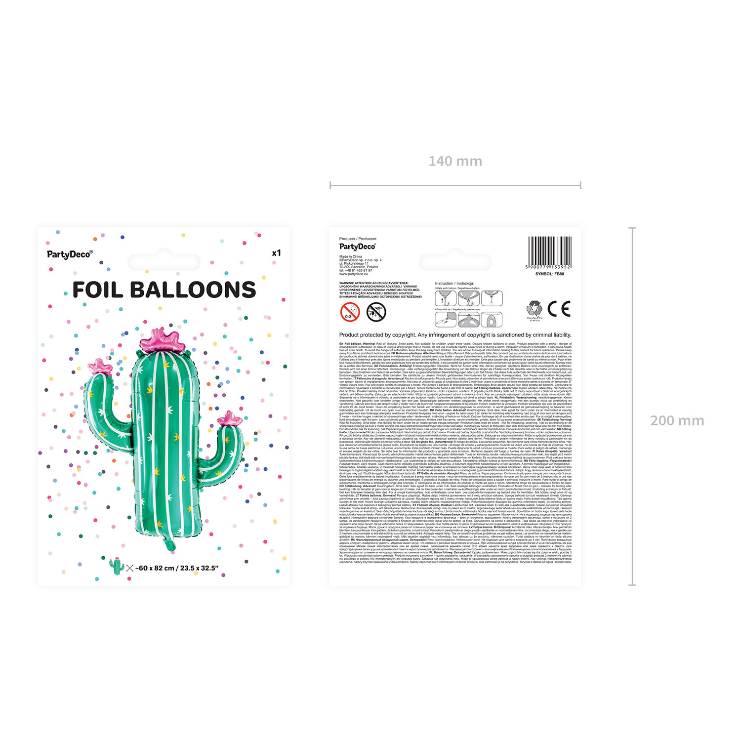 Folienballon Kaktus - 60 � 82 cm Bild 4