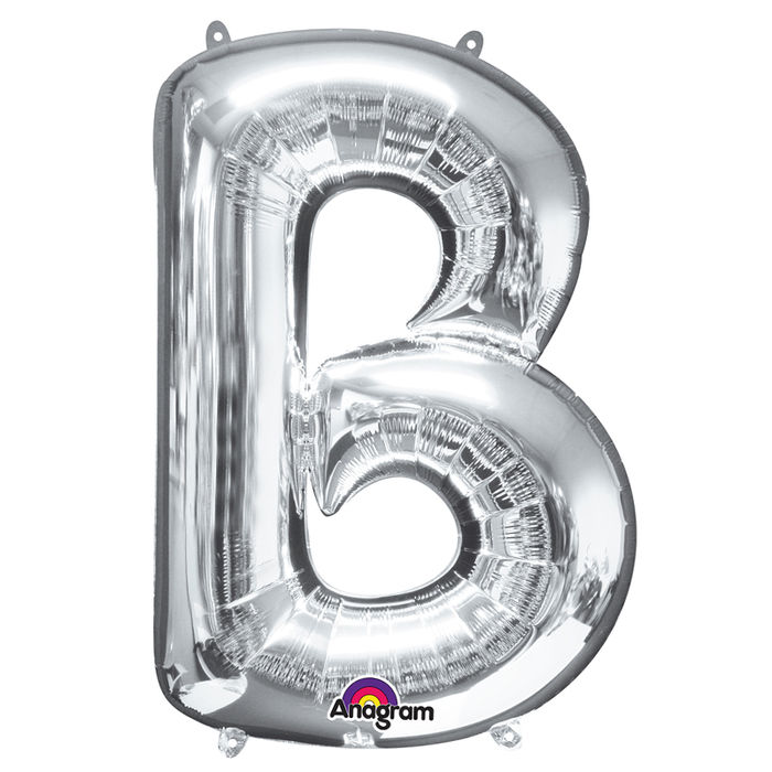 SALE Folienballon Mini Buchstabe B, silber, 36 cm