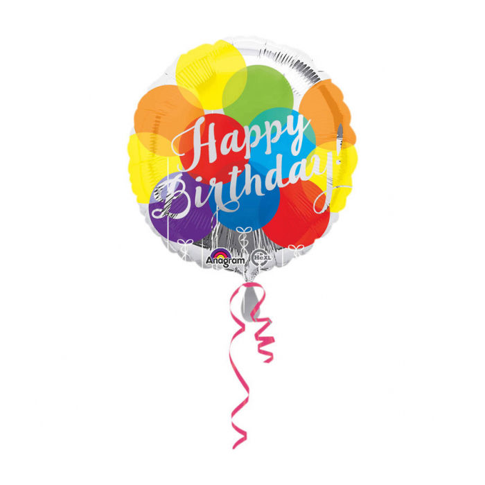 Folienballon Happy-Birthday / Herzlichen Glückwunsch Ballons, ca. 45 cm