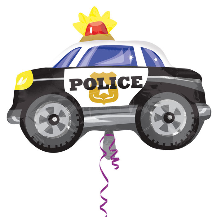 Folienballon Polizeiauto, 48x53 cm