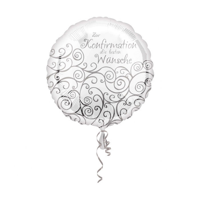 SALE Folienballon Wnsche Konfirmation, ca. 45 cm