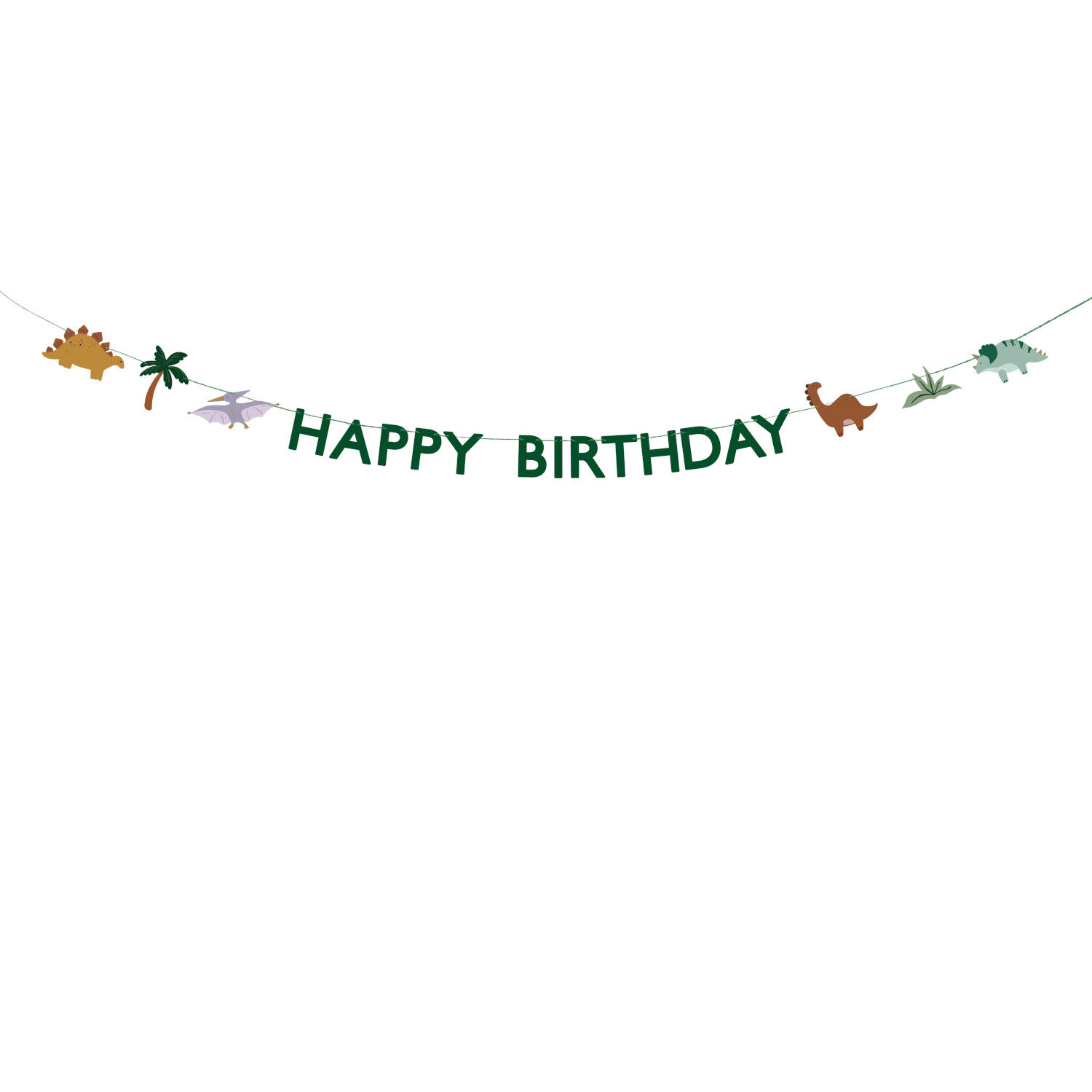 Girlande Happy Birthday / Geburtstag Dinosaurier - L�nge 300 cm