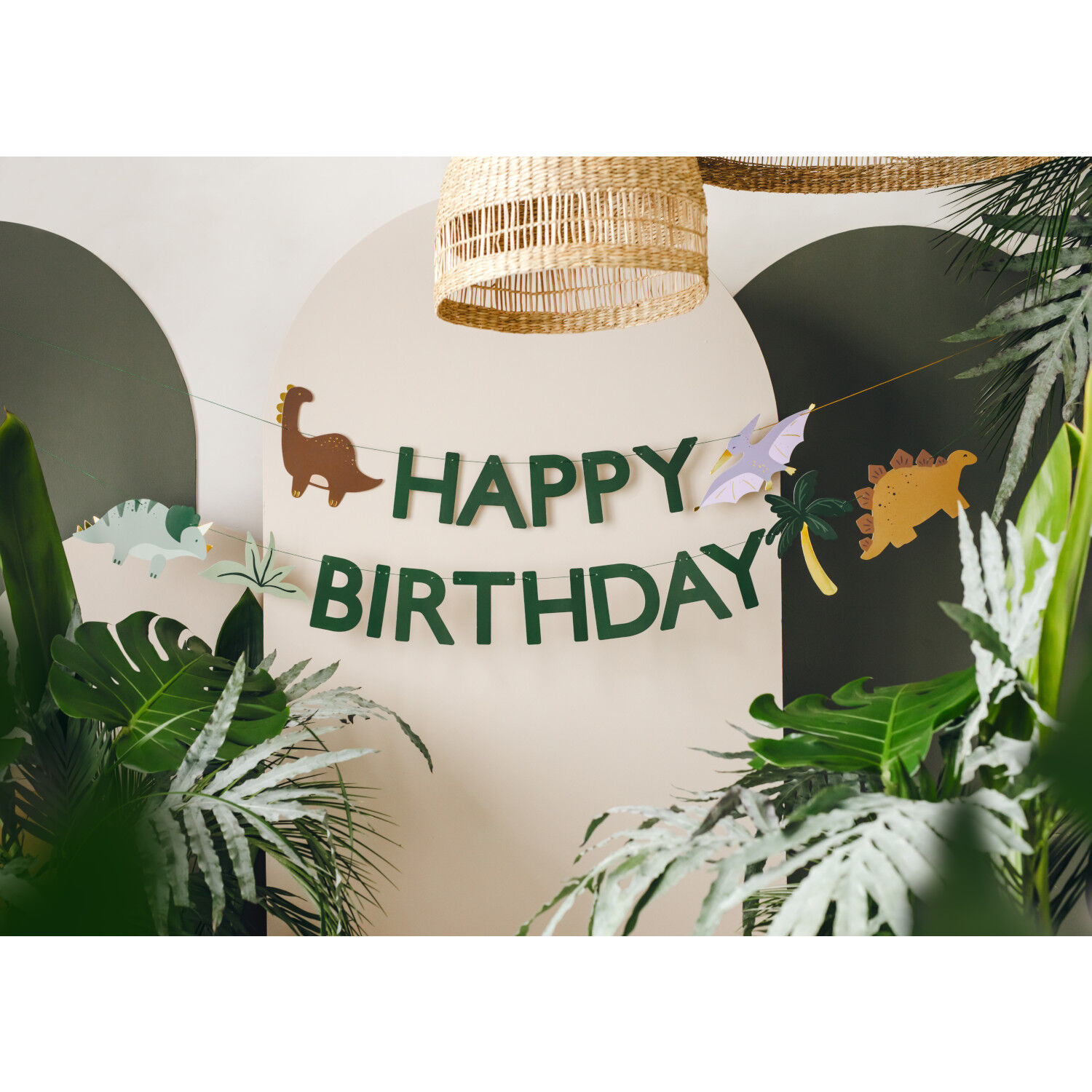 Girlande Happy Birthday / Geburtstag Dinosaurier - L�nge 300 cm Bild 3