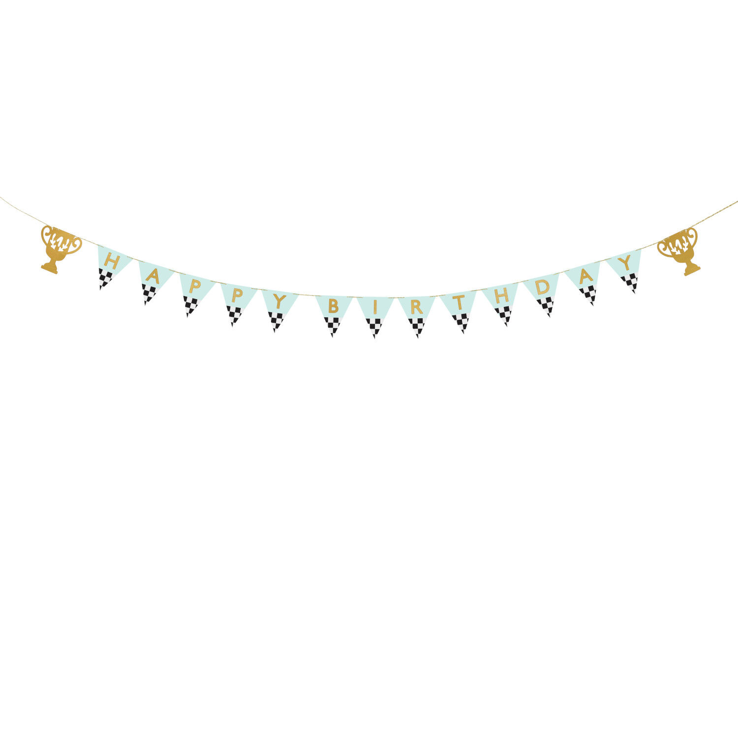 Girlande Happy Birthday / Geburtstag Pokal / Sport-Party - L�nge: 250 cm