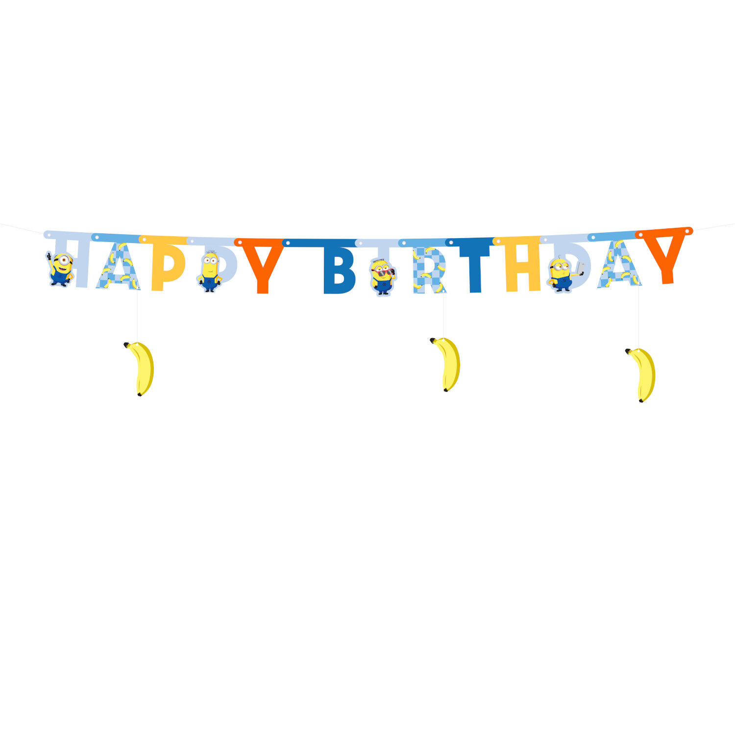 Girlande Happy Birthday / Geburtstag Minions - 50 � 153 cm