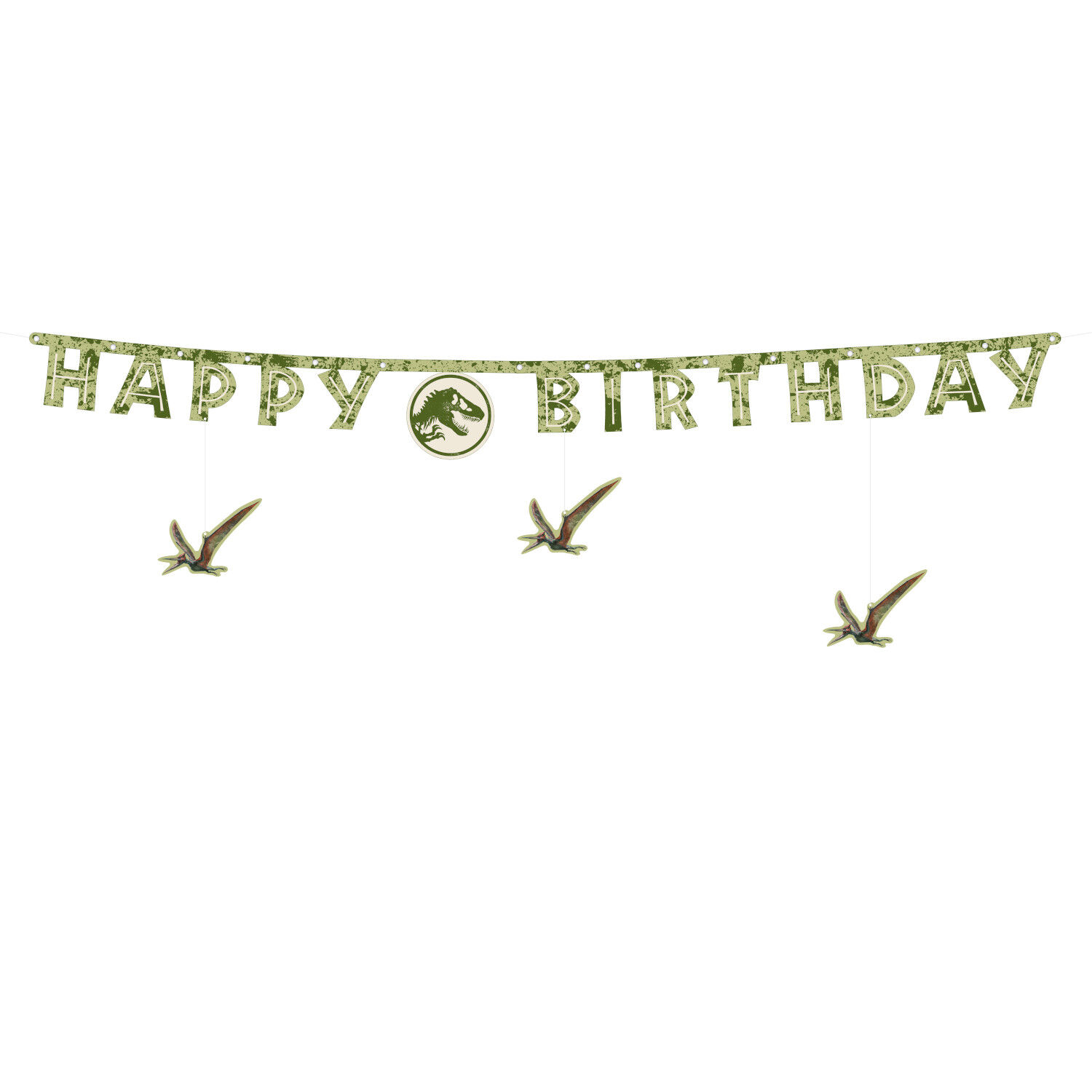 Girlande Happy Birthday / Geburtstag Jurassic World / Dinosaurier - 45 � 165 cm