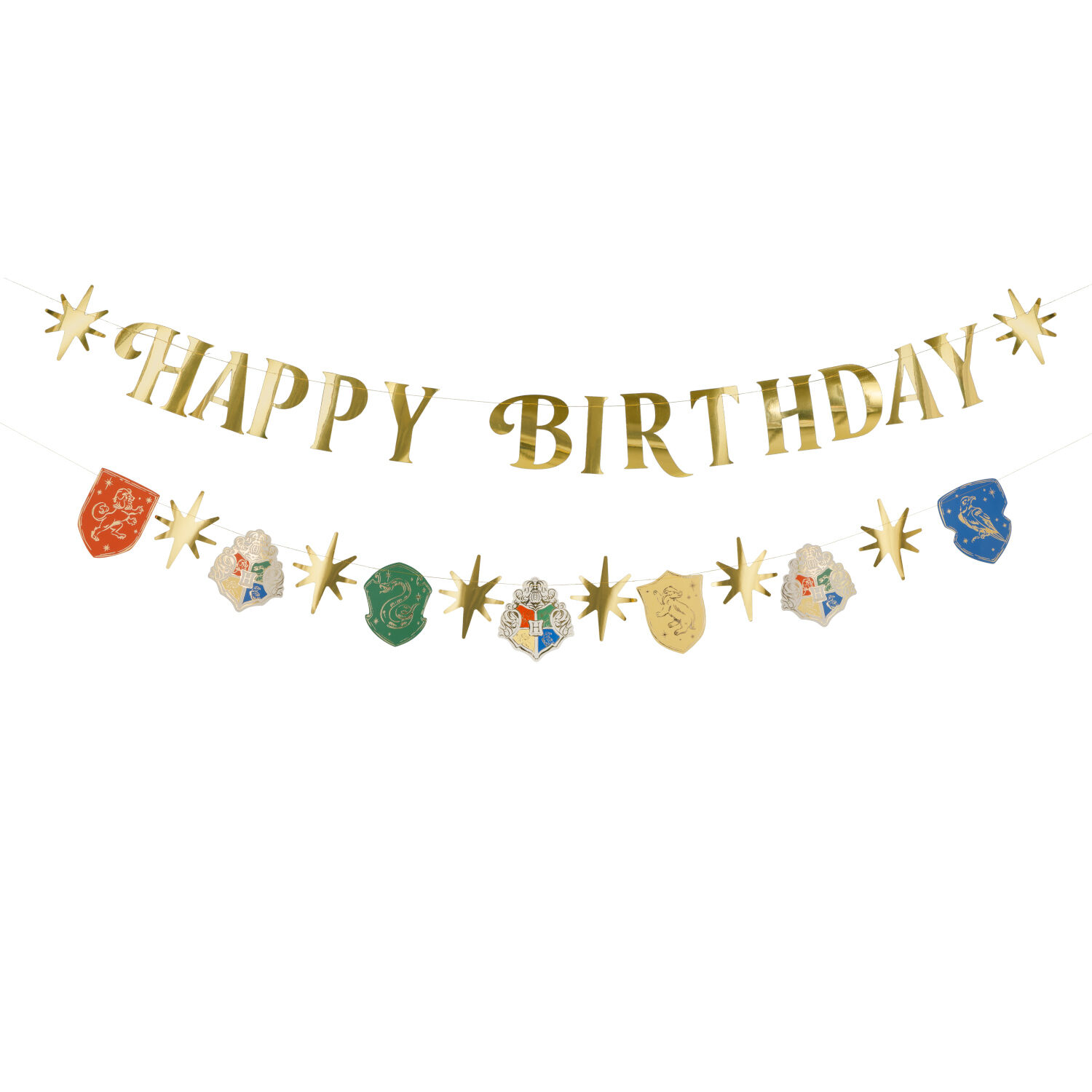 Girlande Harry Potter Happy Birthday, 200 cm, gold
