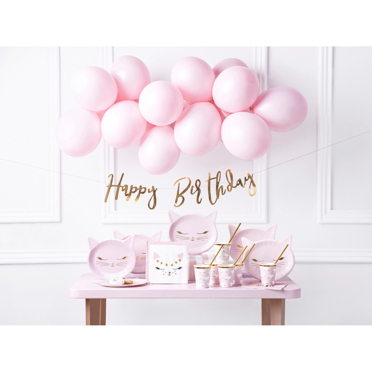 Girlande Happy Birthday / Geburtstag Schriftzug - Ros�gold, L�nge: 62 cm Bild 4