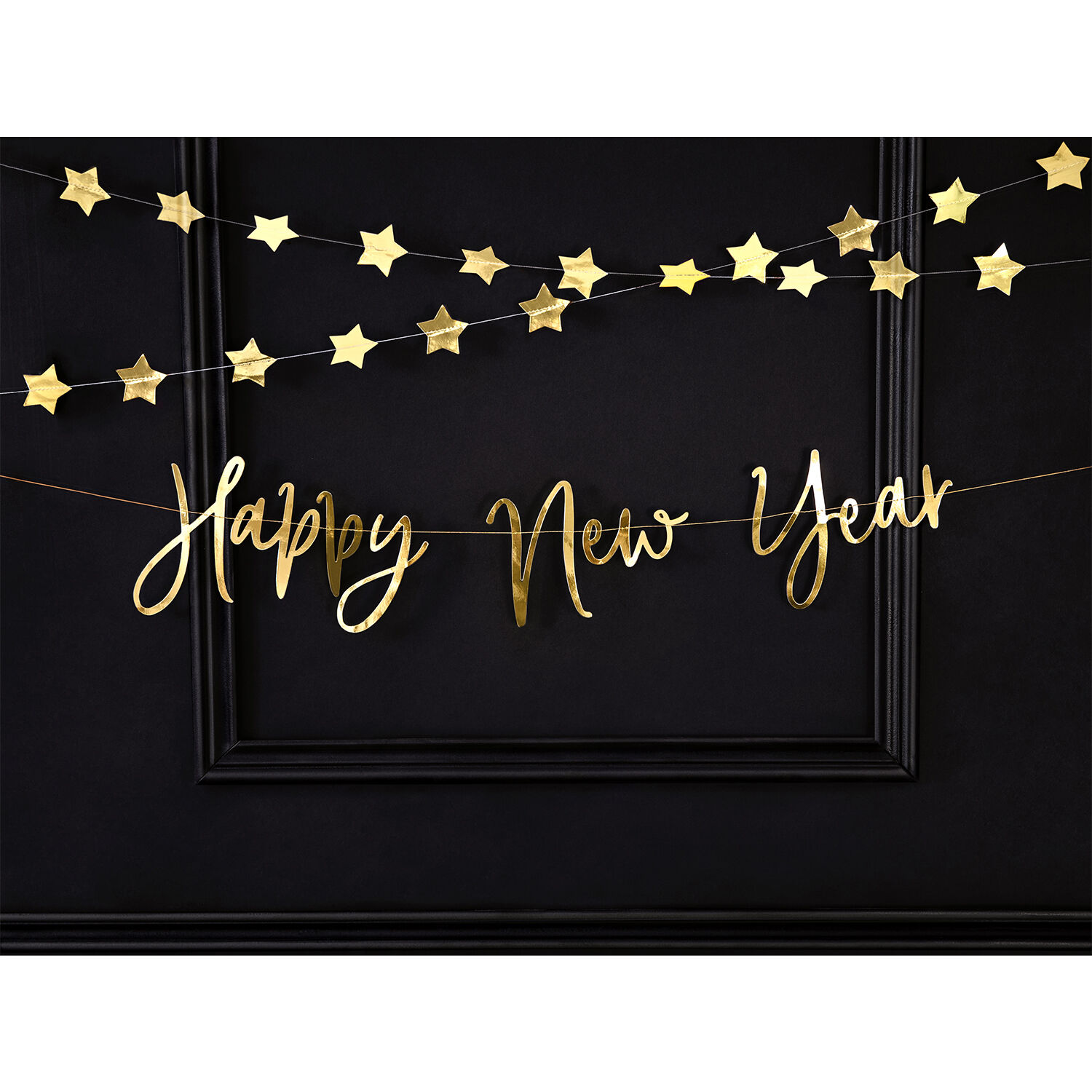 Girlande Happy New Year Schriftzug - Gold, L�nge: 66 cm Bild 2