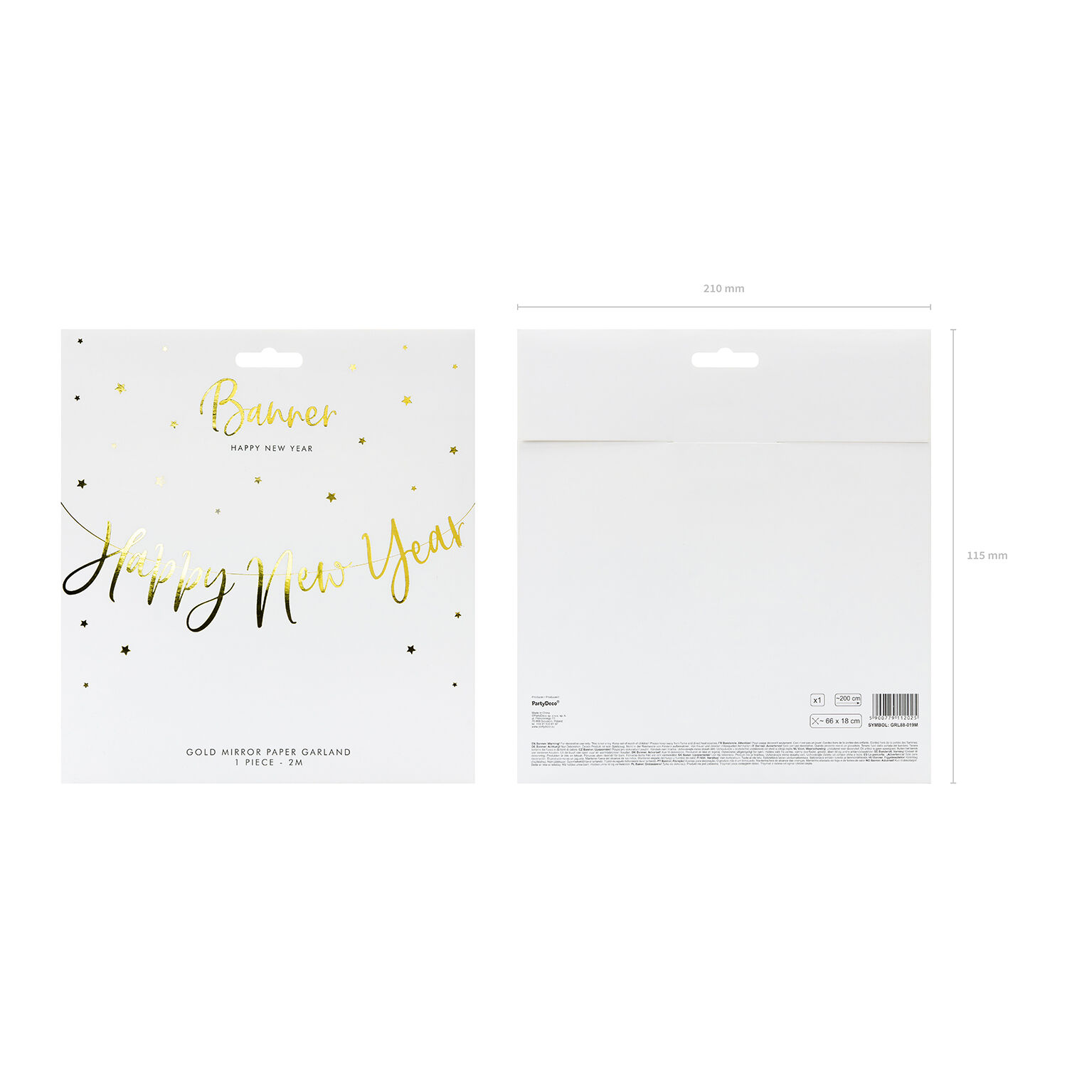 Girlande Happy New Year Schriftzug - Gold, L�nge: 66 cm Bild 4