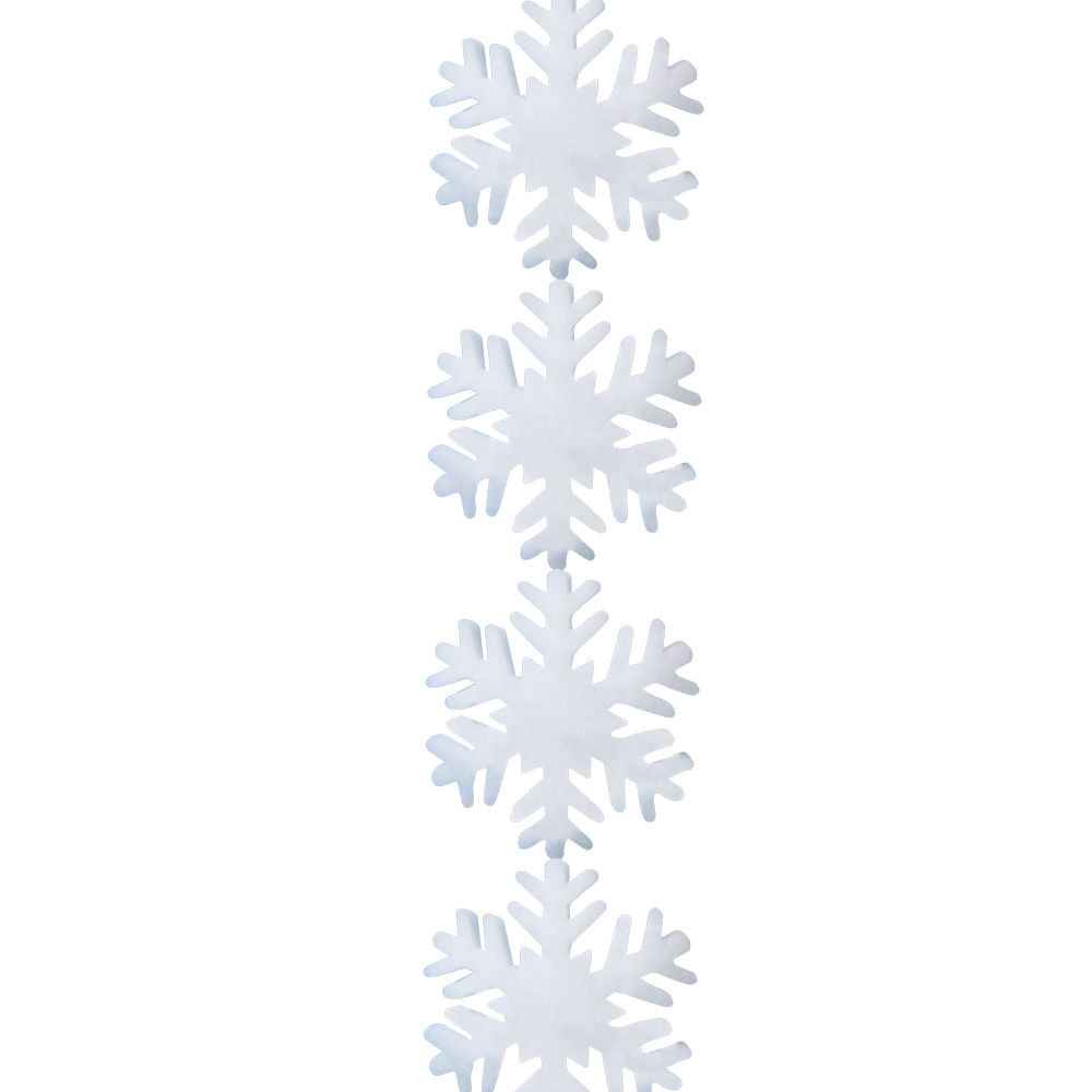 Girlande Schneeflocke, Vliesstoff, weiss, 180 cm