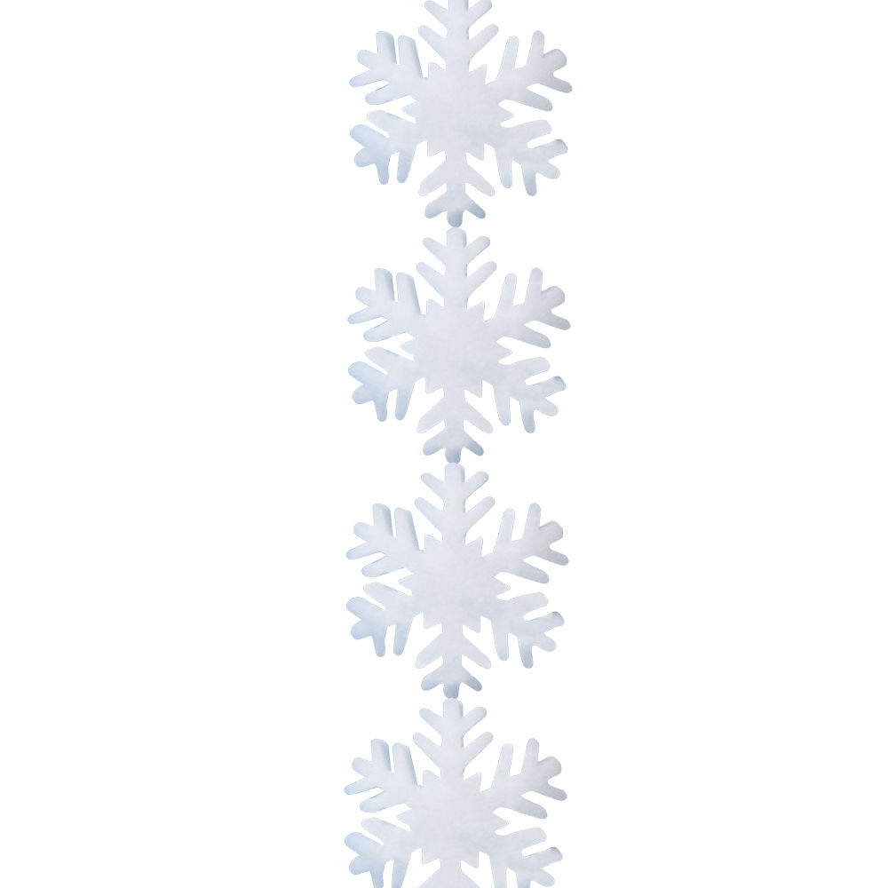 Girlande Schneeflocke, Vliesstoff, wei, 180 cm