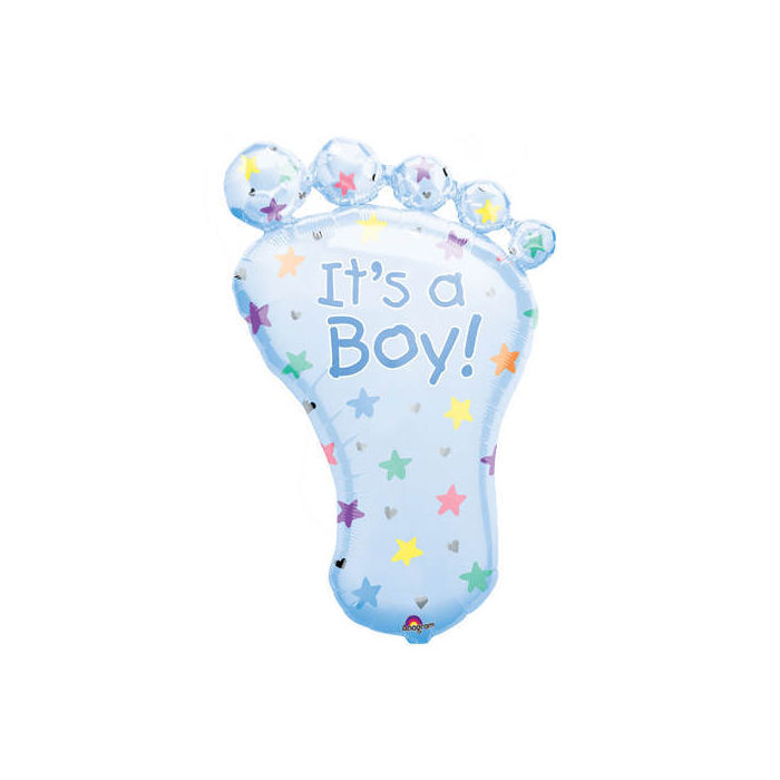 Jumbo-Folienballon Fu mit Sternchen, baby-blau
