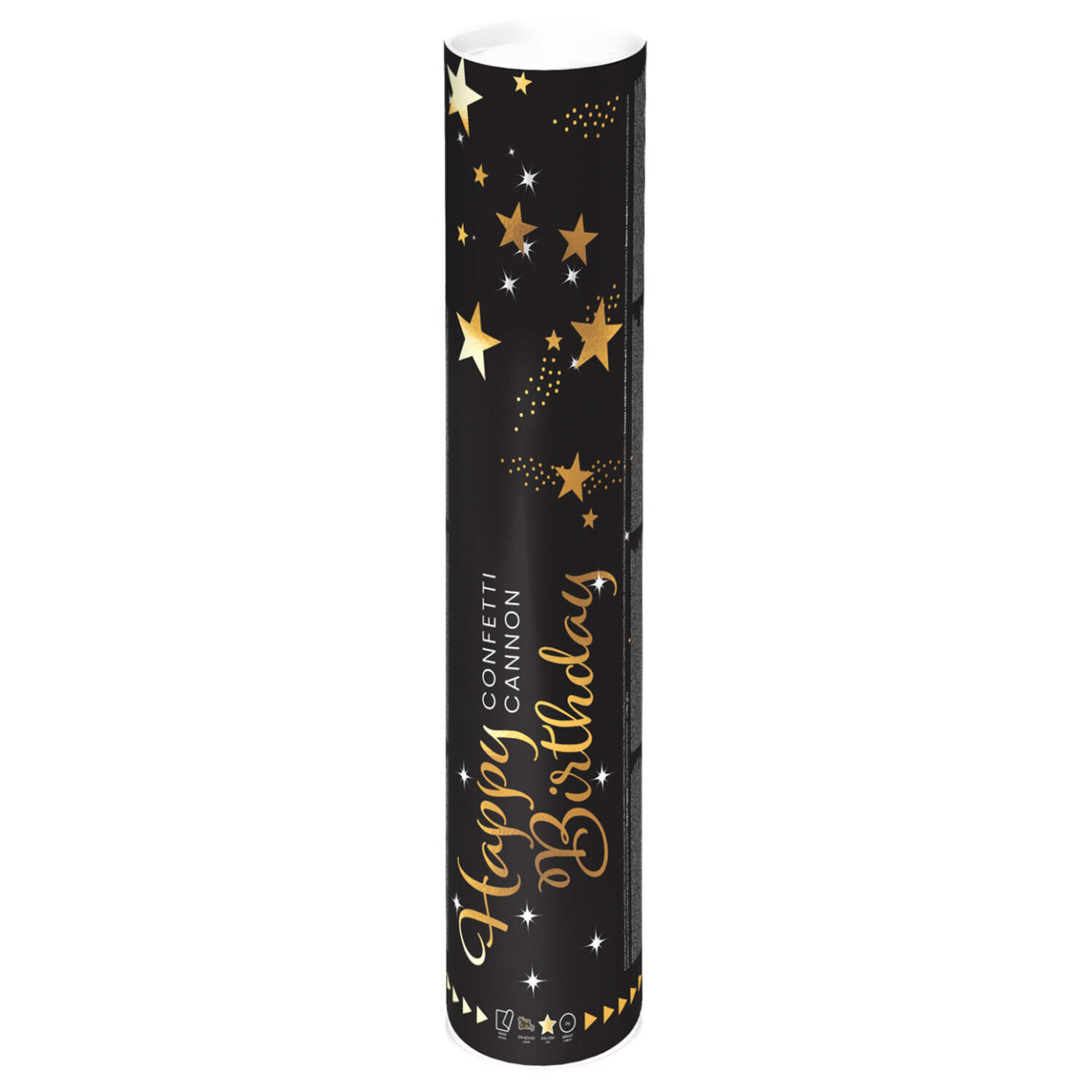 Konfettikanone Starlight Birthday, Gold, 40 cm