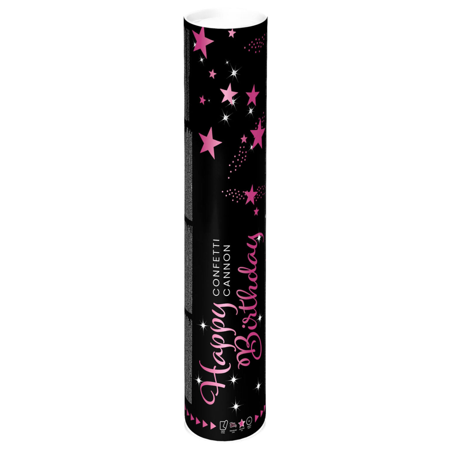 Konfettikanone Starlight Birthday, Pink, 40 cm