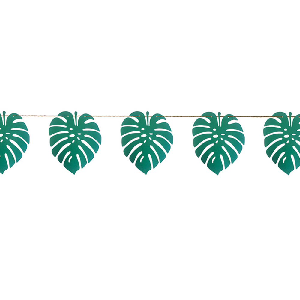 Girlande Palmblätter, grün, 5,48 m
