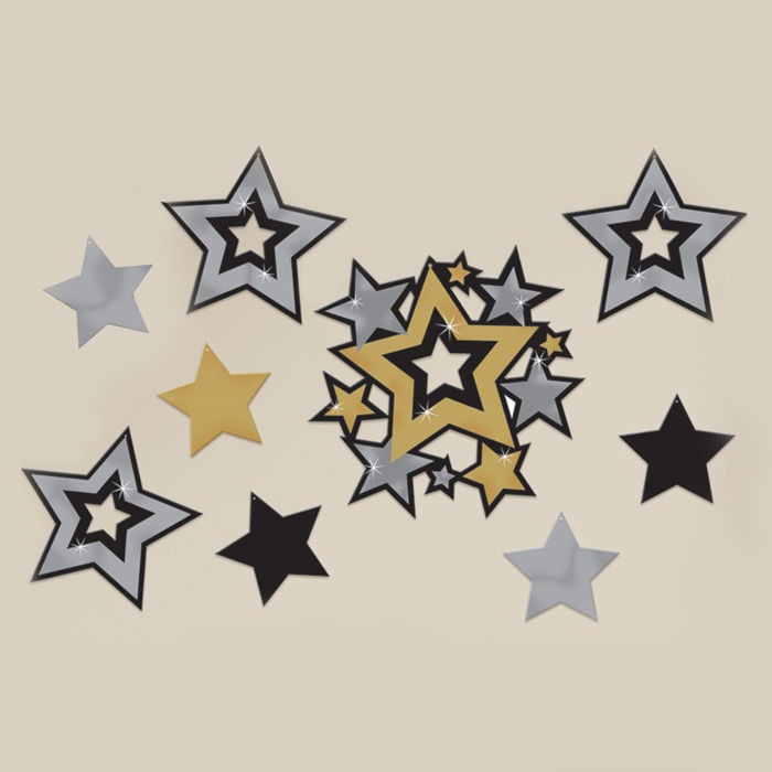 SALE Deko-Set Cut Out Sterne versch. Größen 30 tlg. Bild 2