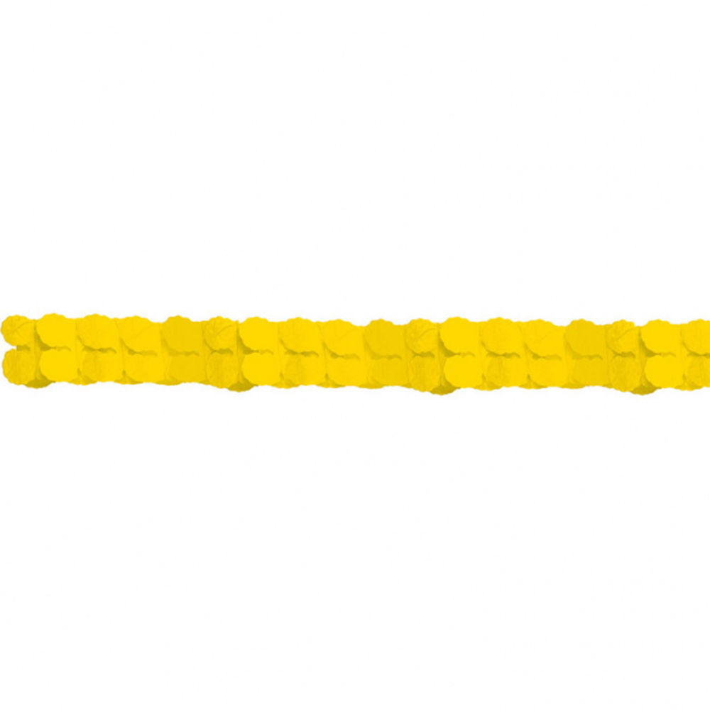 SALE Girlande aus Papier, gelb, 365 cm