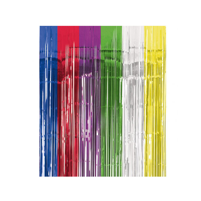 Vorhang Lametta Metallic bunt, 240 x 92 cm