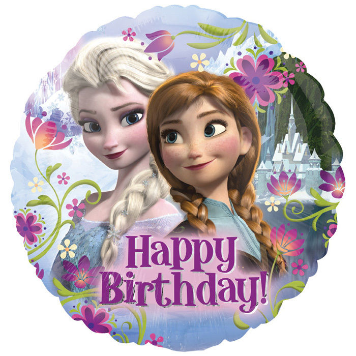 Folienballon Frozen Happy Birthday, ca. 45 cm