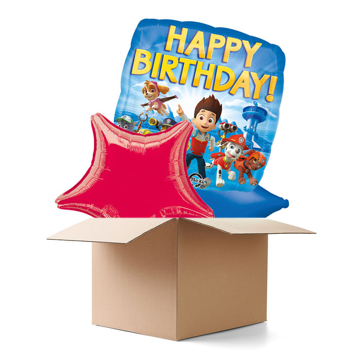 Ballongrsse Paw Patrol Happy-Birthday / Herzlichen Glckwunsch, 3 Ballons