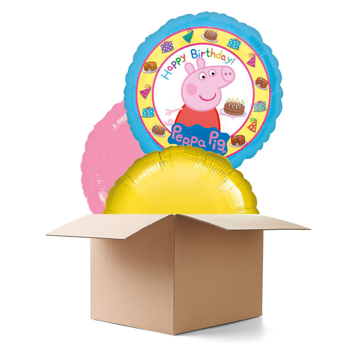 SALE Ballongrsse Happy-Birthday / Herzlichen Glckwunsch Peppa Wutz, 3 Ballons