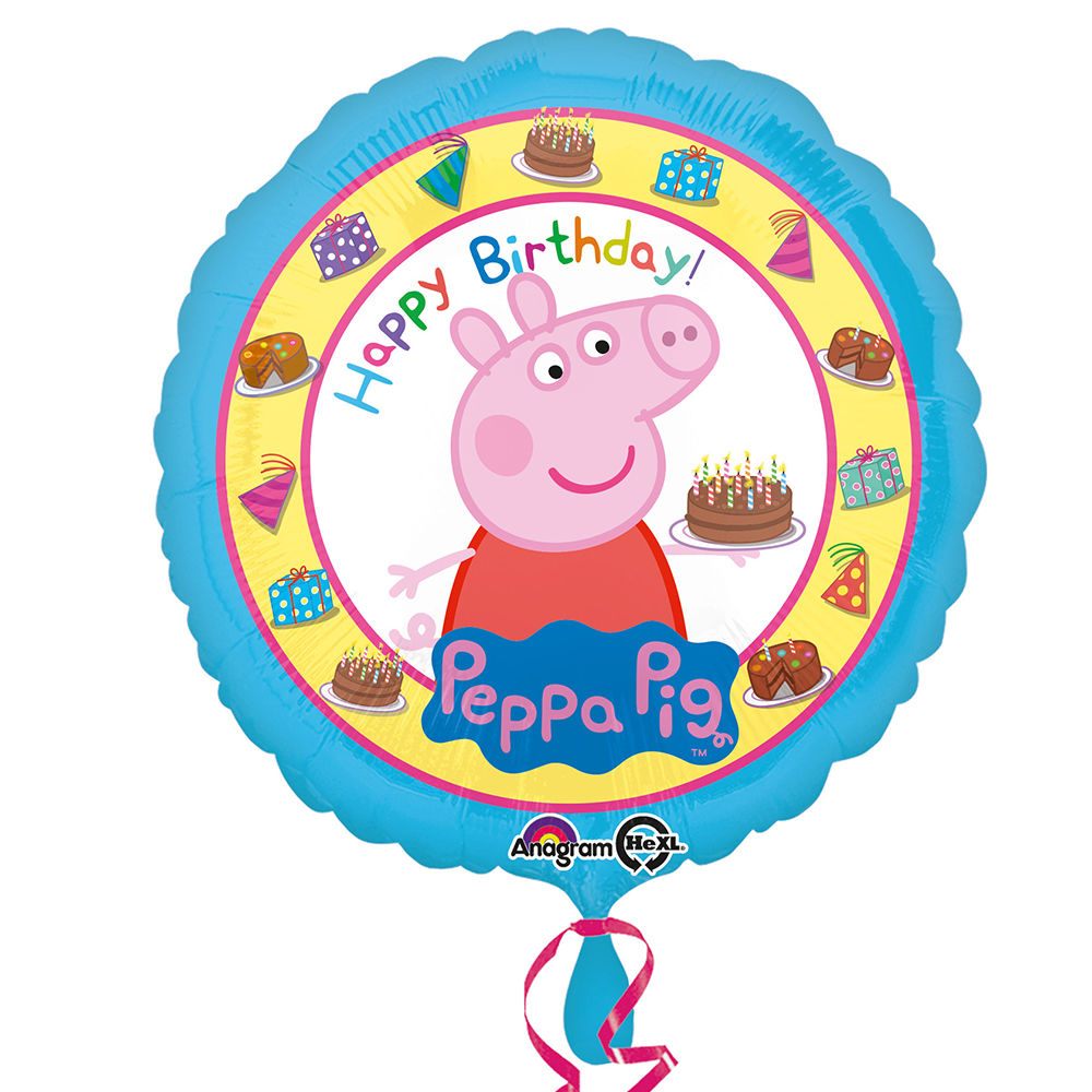 SALE Folienballon Peppa Wutz Birthday, ca. 43cm