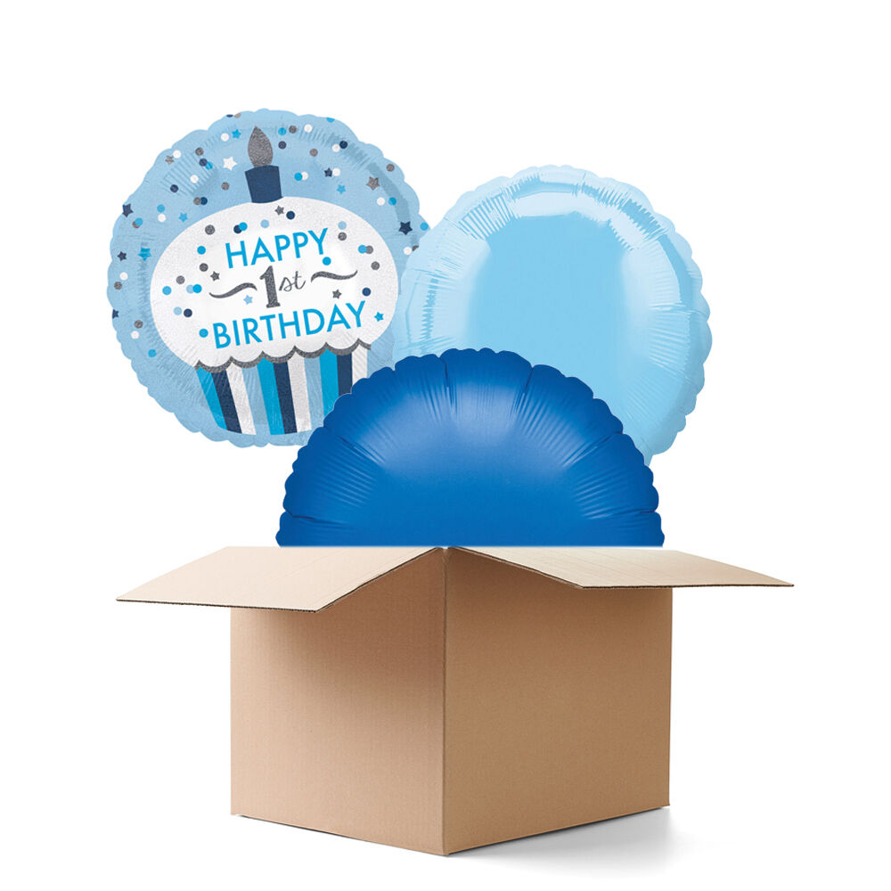 Ballongrsse 1st Birthday Cupcake Junge, 3 Ballons