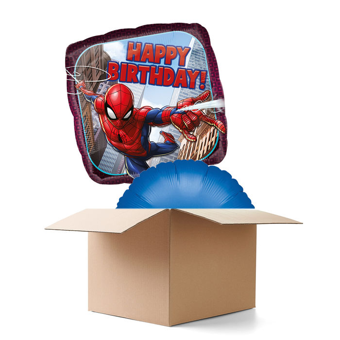 Ballongrsse Happy-Birthday / Herzlichen Glckwunsch Spiderman, 2 Ballons