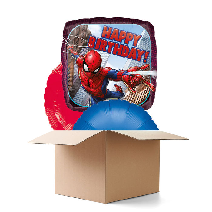 Ballongrsse Happy-Birthday / Herzlichen Glckwunsch Spiderman, 3 Ballons