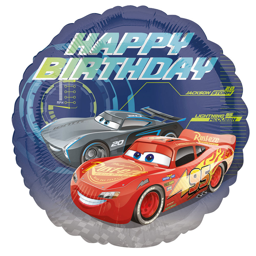 Folienballon Cars Happy Birthday ca. 43cm
