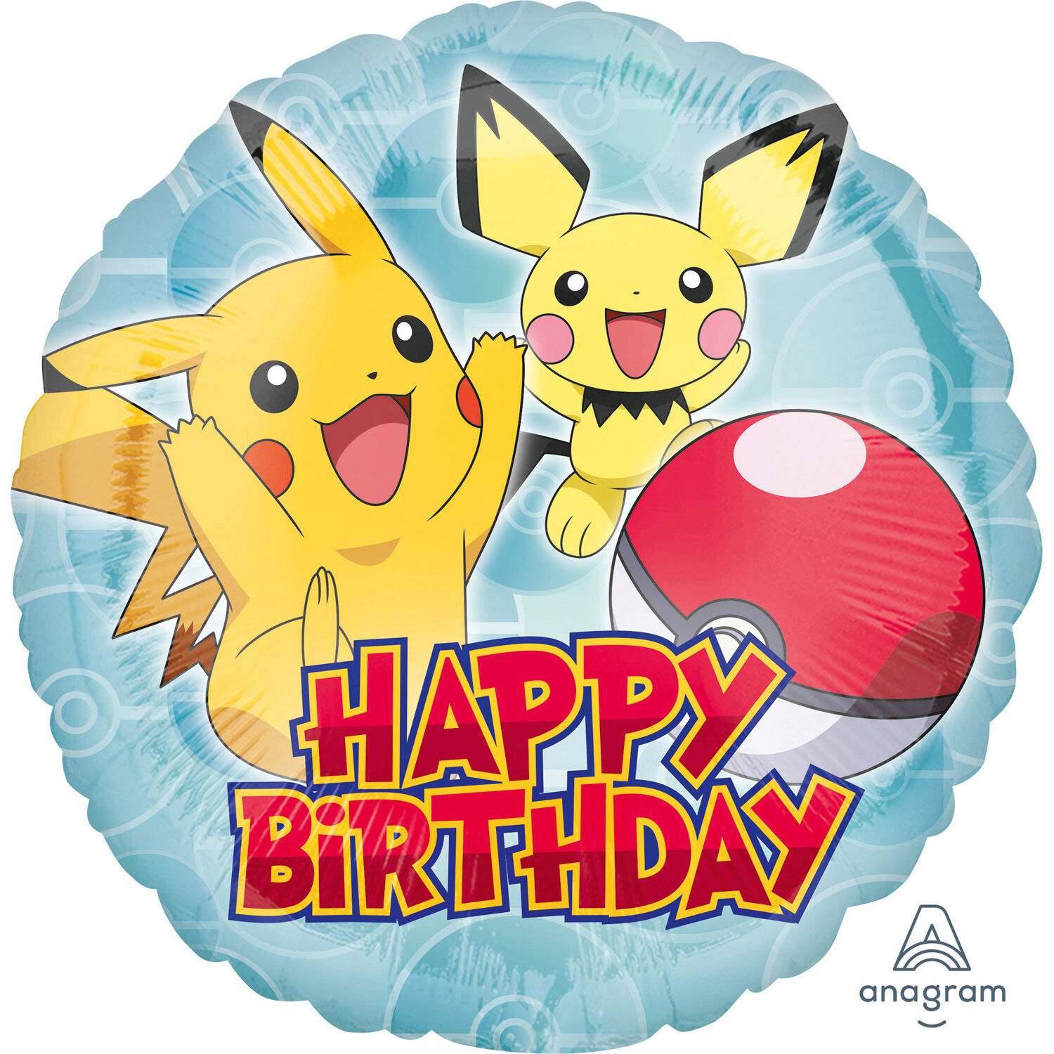 NEU Folienballon Pokmon Happy Birthday, ca. 43cm