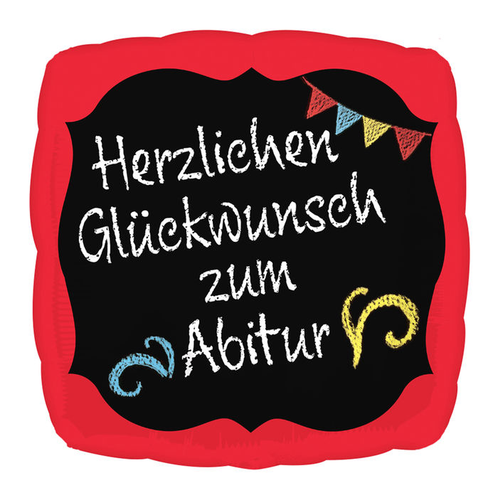 Folienballon Glckwunsch zum Abitur, ca. 45 cm