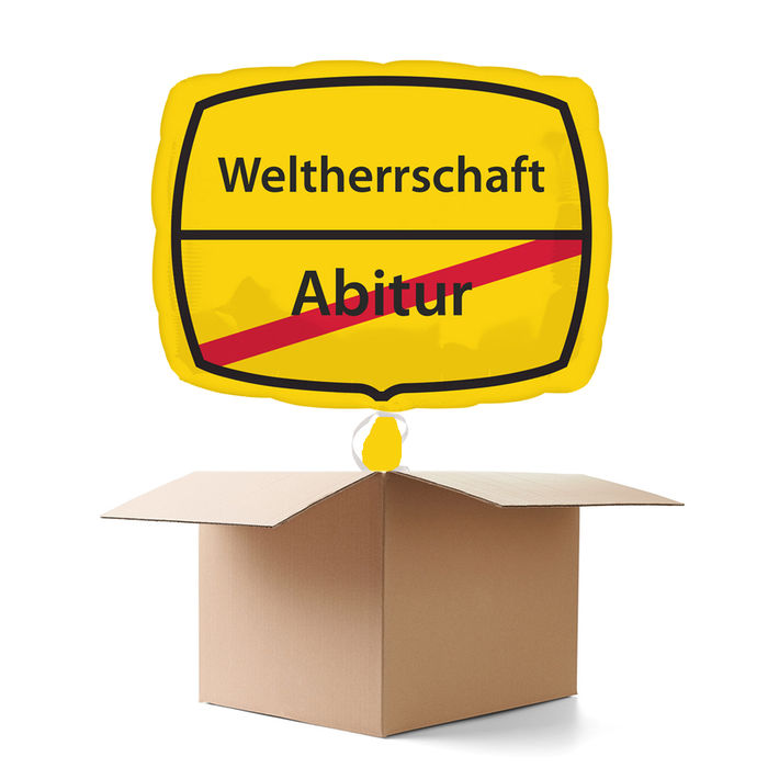 Ballongrsse Schild Abitur, 1 Ballon