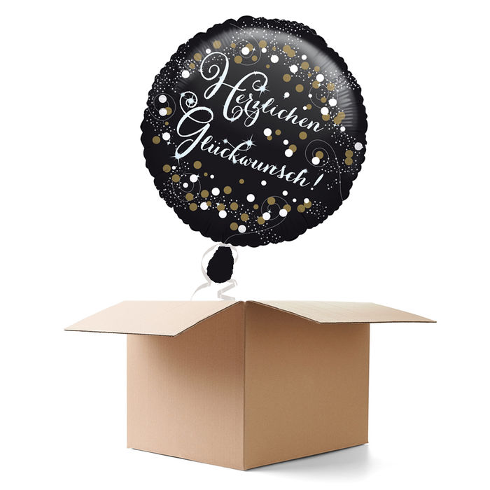 Ballongrsse Sparkle Black, 1 Ballon