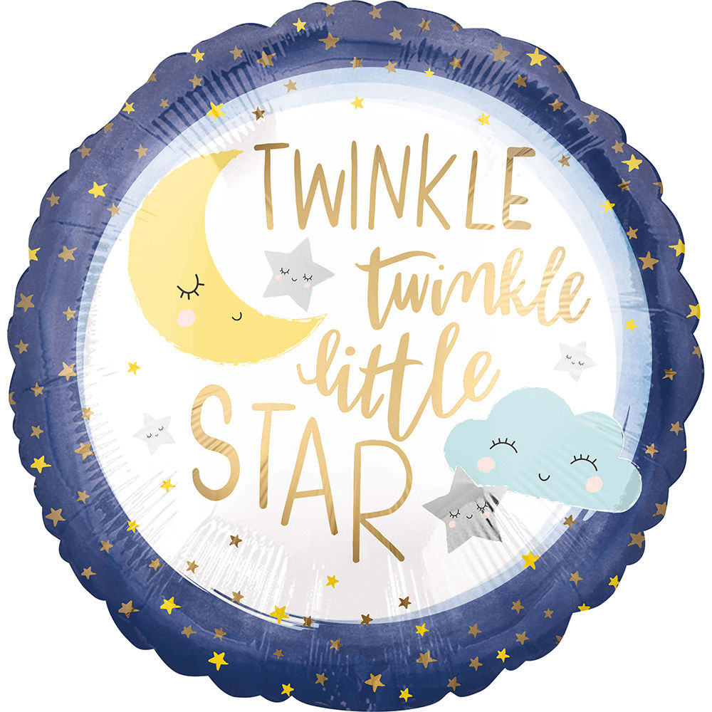 SALE Folienballon Twinkle Little Star, ca.43 cm