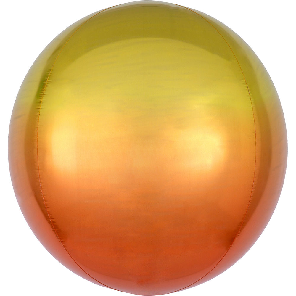 Folienballon Orbz, Verlauf gelb-orange, Ø 40cm