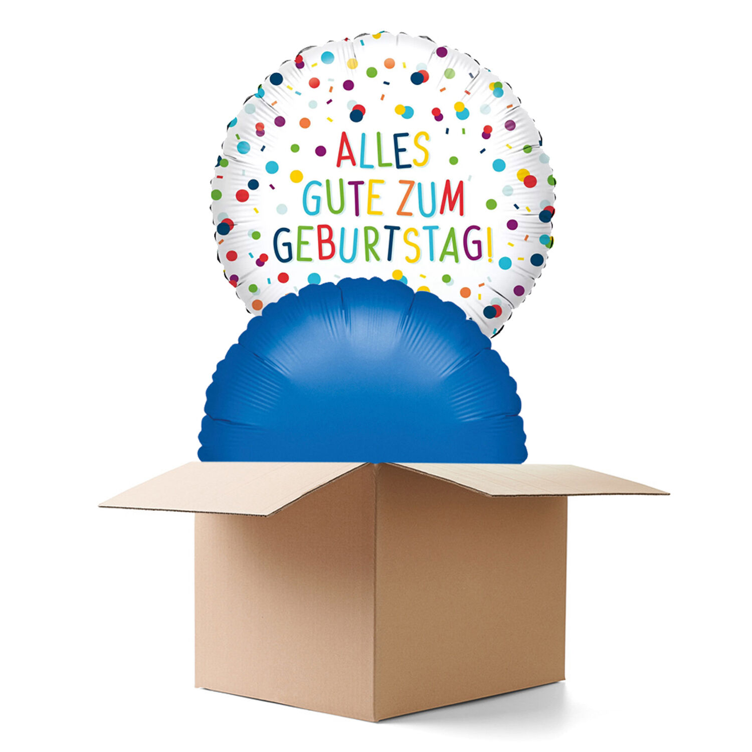 NEU Ballongrsse Confetti Birthday Alles Gute, 2 Ballons